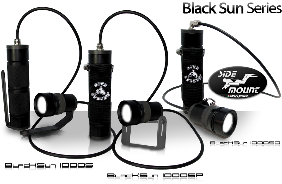 Illuminatore subacuqeo Dive System: Black Sun series