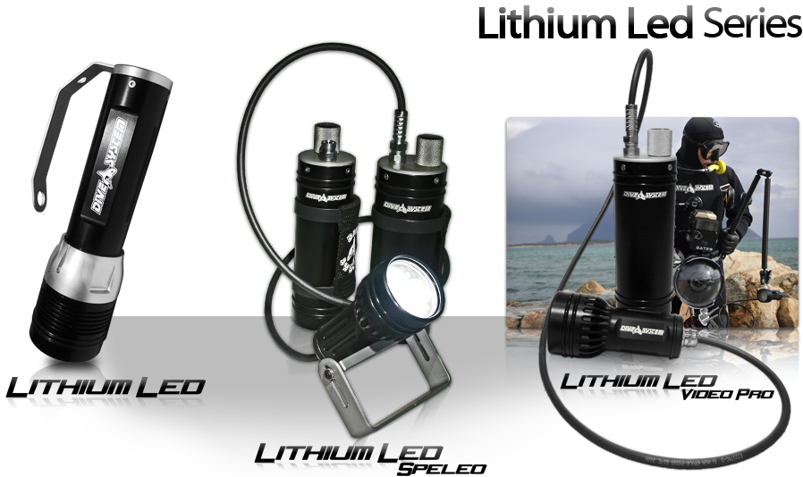 Illuminatore subacuqeo Dive System: lithium led