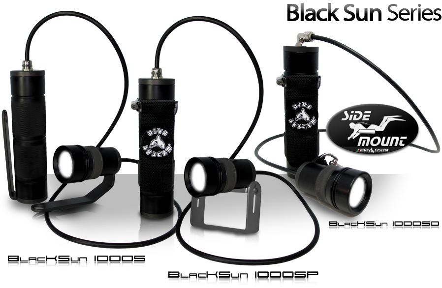 DiveSystem torches: black sun speleo series